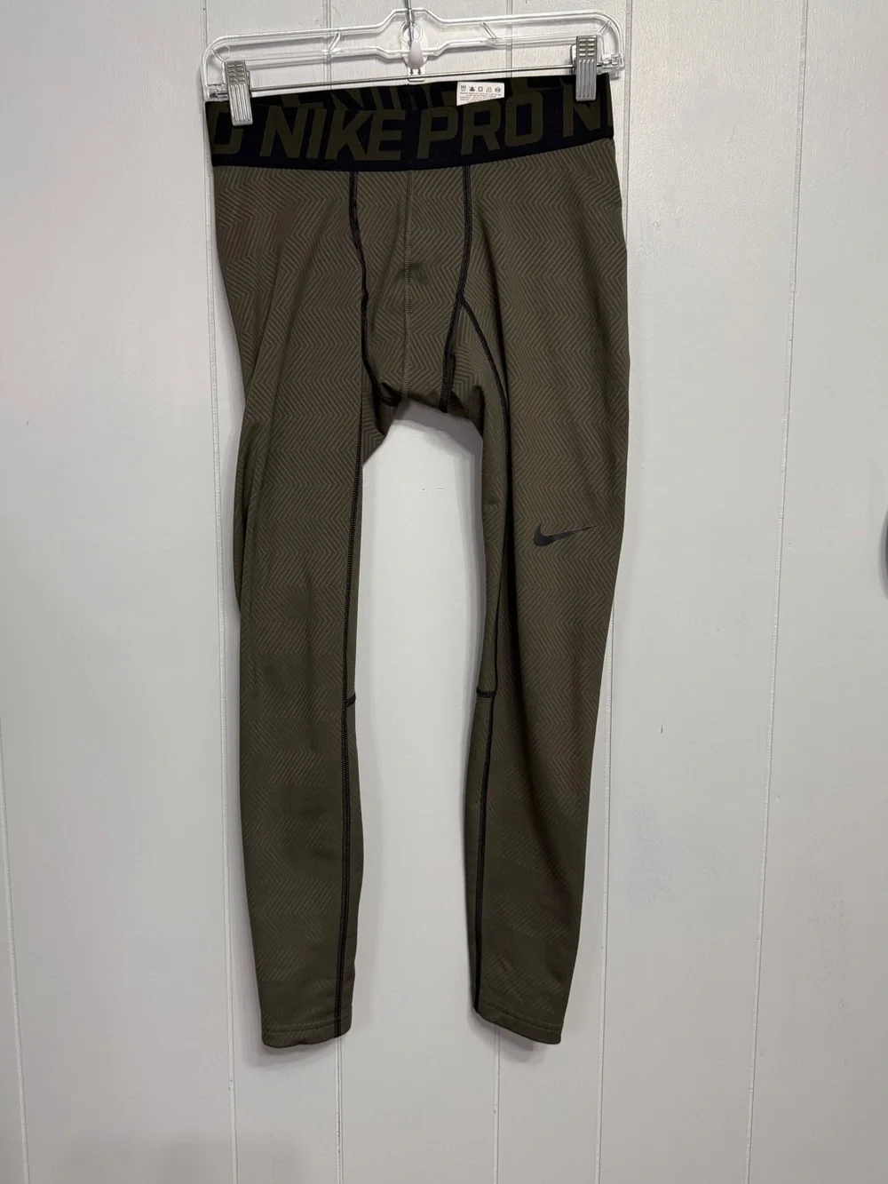 Nike Men's Olive/Black Pro Compression Tights